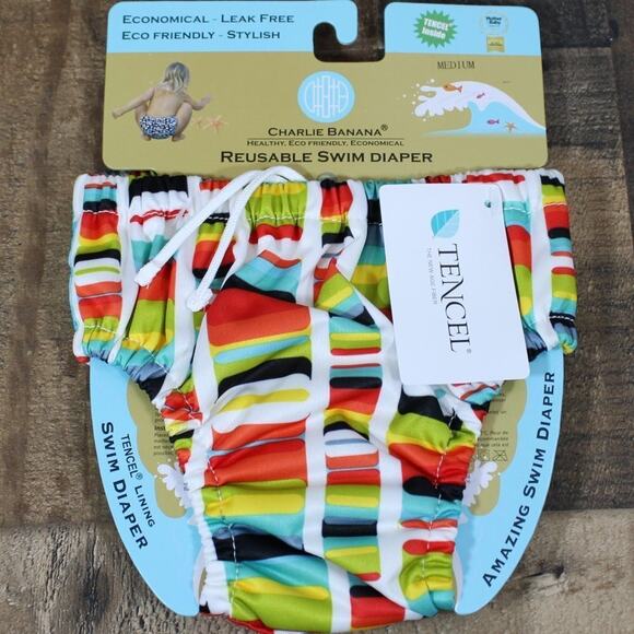 NEW Charlie Banana Medium Boy Girl Reusable Swim Diaper‎ - Picture 1 of 4